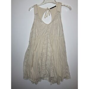 Abercrombie & Fitch Off White Cream Lace Mini Dress Or Long Top Size  Small